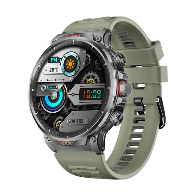 Promate XWatch-R20 Tough-Built Fitness Tracker Smartwatch With BT Calling Midnight Green photograph 1