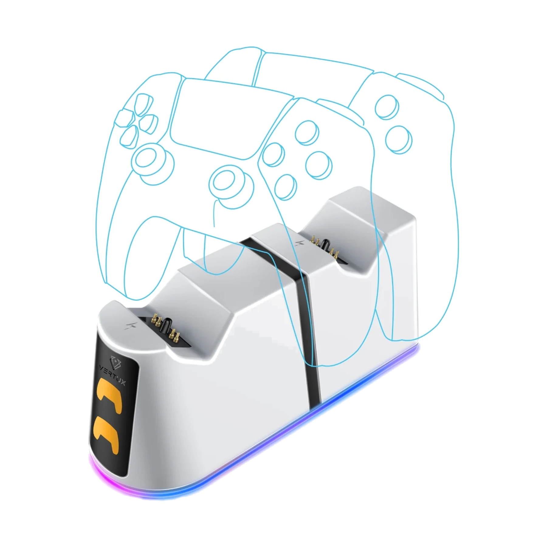 Vertux DuoDock-PS5 2-In-1 Charging Dock For PS5 DualSense™ Controller image 1