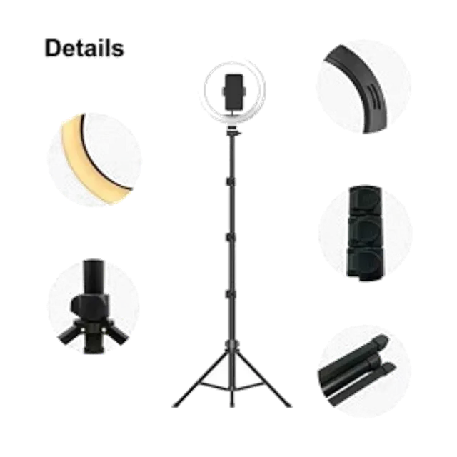 JMARY FM-536A - 10inch Ring Light + 1.7M Tripod + BT Remote Kit image 1