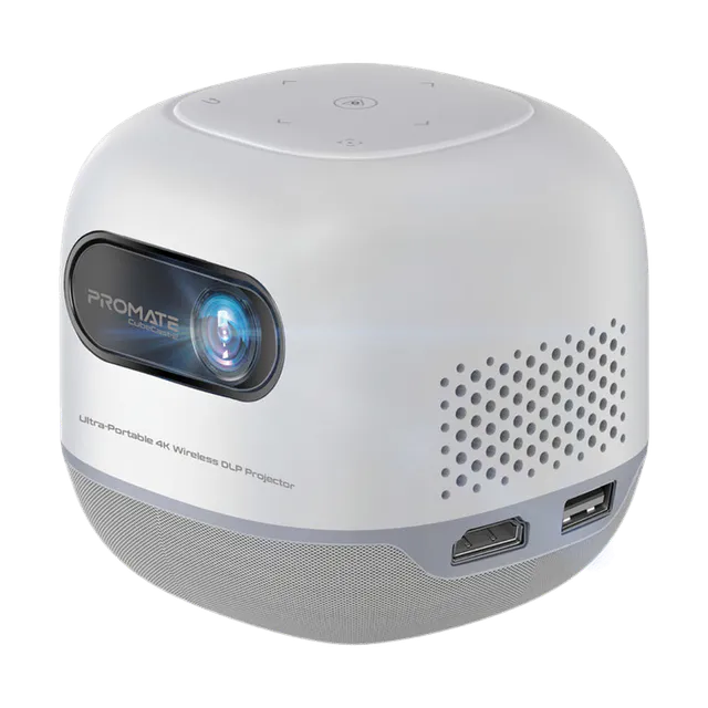 Promate Ultra-Portable 4K Wireless DLP Projector with touch controls image 1