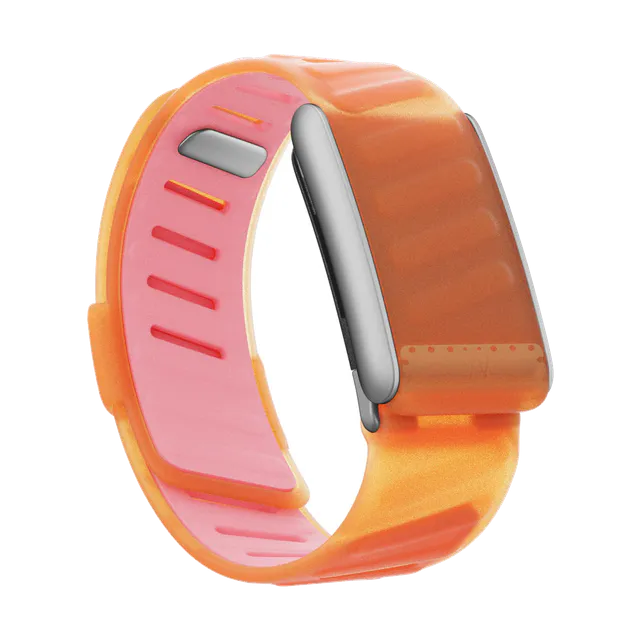 WHOOP SportFlex Band – Flare (Translucent Orange / Bright Pink) image 1