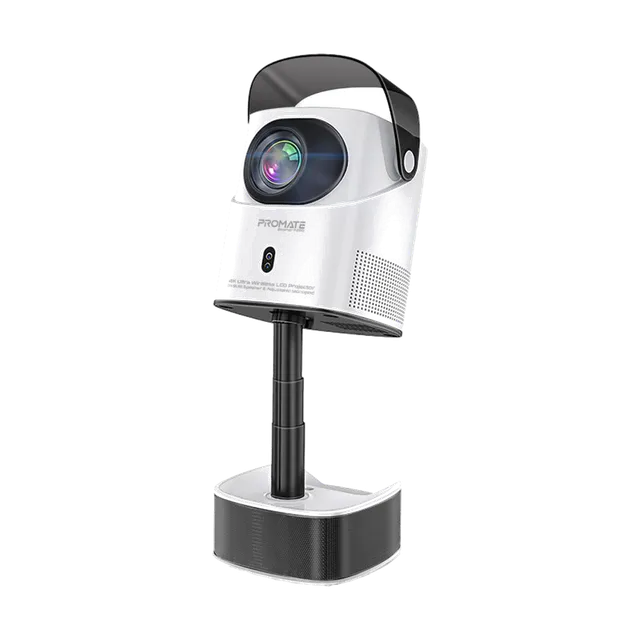 Promate 4K Ultra HD Wireless LCD Projector with Built-In Speaker & Monopod Stand image 1