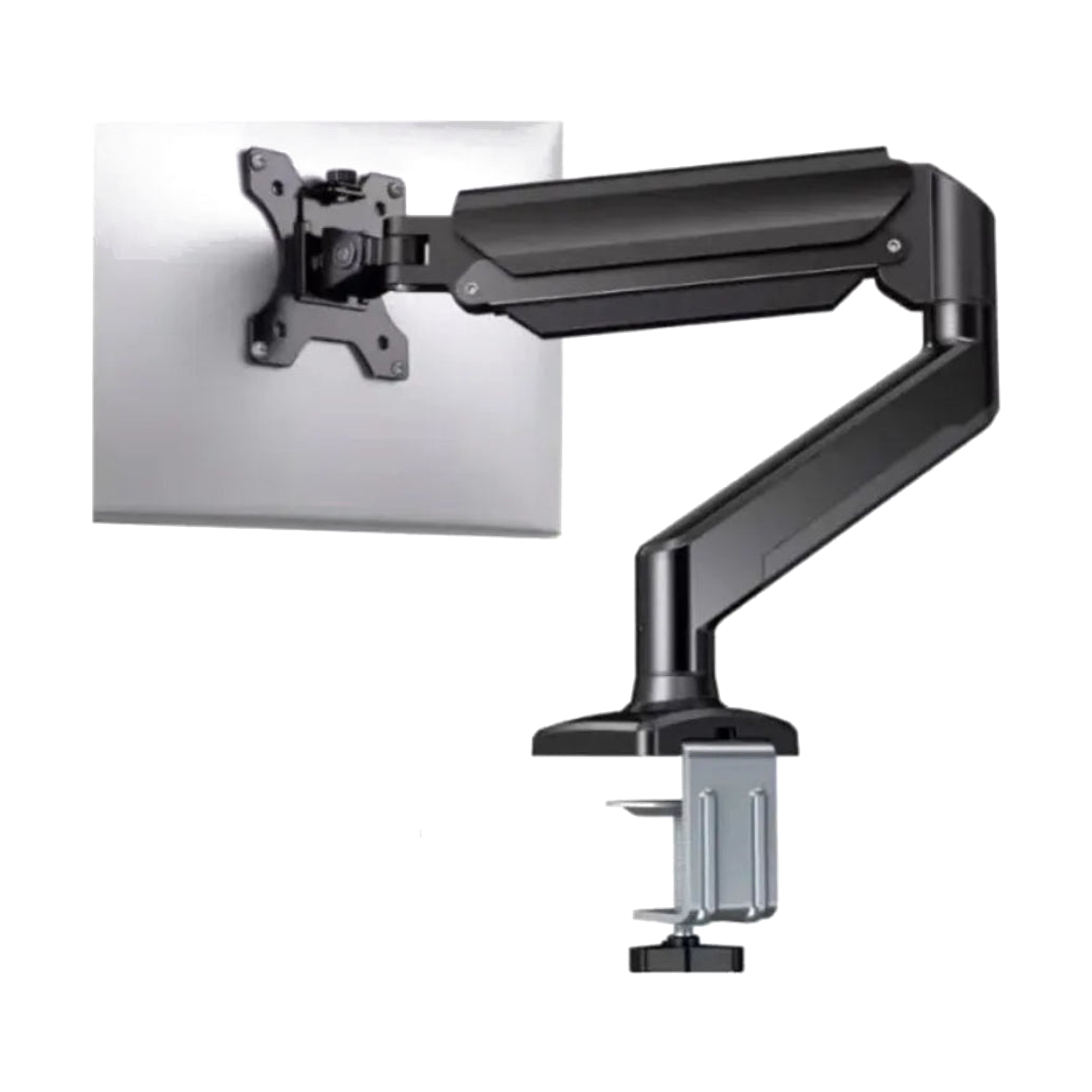 Single Monitor 13–32″ Arm Gas Spring Desk Mount Adjustable Stand with Full Motion & Cable Management Black photograph 1