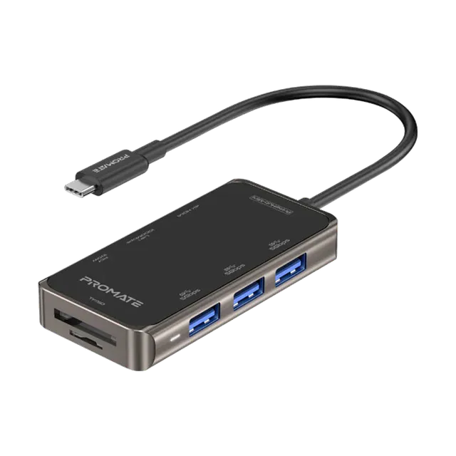 Promate Ultra Compact USB-C Hub 8in1 photograph 2